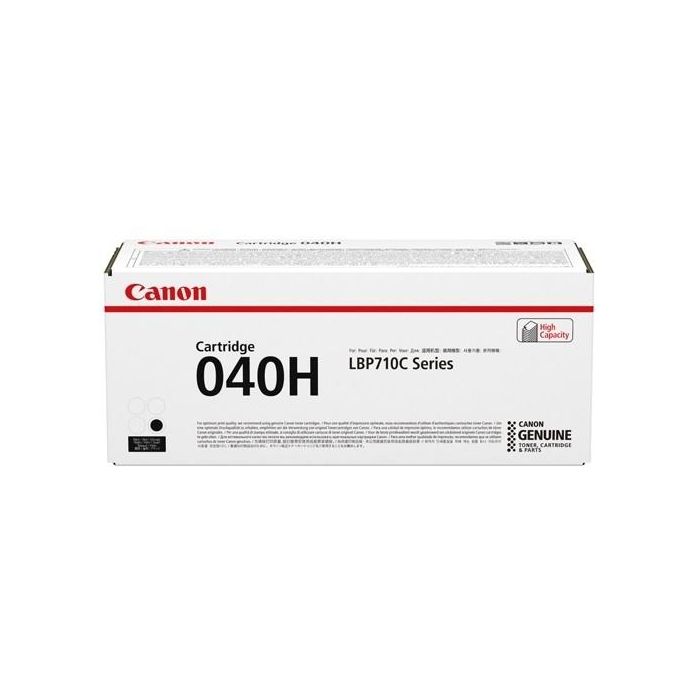 Canon 040Hbk Tóner Negro para Impresoras Láser LBP 710Cx-712Cx, Rendimiento de 12.500 Páginas