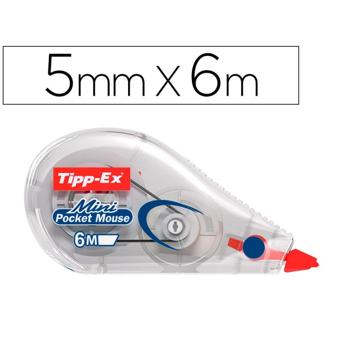 Tipp-Ex Cinta Correctora Tipp-Ex Mini Pocket Mouse 5 mmx6M Caja 10 Ud