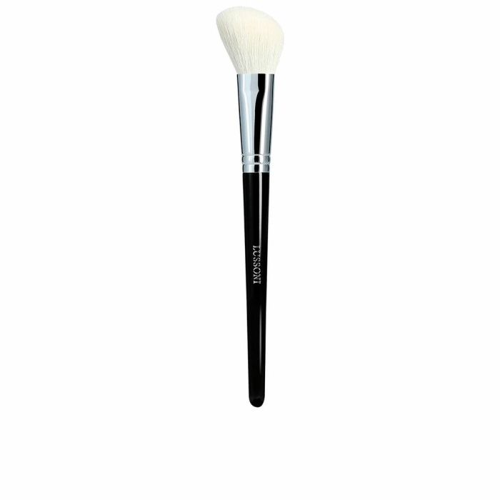LUSSONI PRO #306 Brocha Angular Pequeña de Maquillaje – Cerdas Naturales y Mango de Madera para Colorete, Bronceador e Iluminador