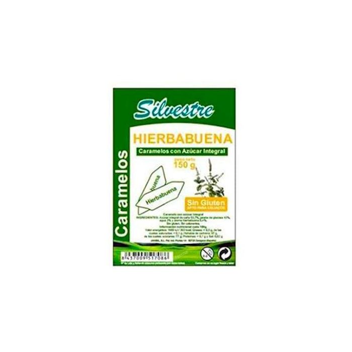 SILVESTRE Caramelos de Hierbabuena con Azúcar de Caña 150g sin gluten