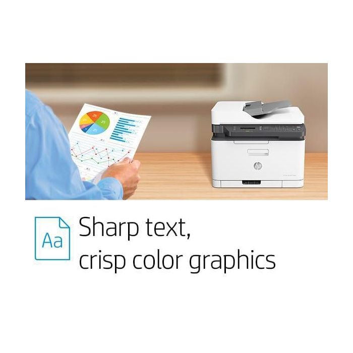 HP Color Laser MFP 179fnw - Impresora Multifunción Láser Color WiFi con ADF, Fax, AirPrint - Velocidad hasta 18 ppm, Resolución 600x600 ppp HP Color Laser MFP 179fnw - Impresora Multifunción Láser Color WiFi con ADF, Fax, AirPrint - Velocidad hasta 18 ppm, Resolución 600x600 ppp