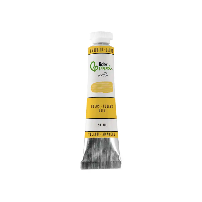 Liderpapel Pintura al Óleo Tubo de Aluminio 20 ml Color Amarillo 1