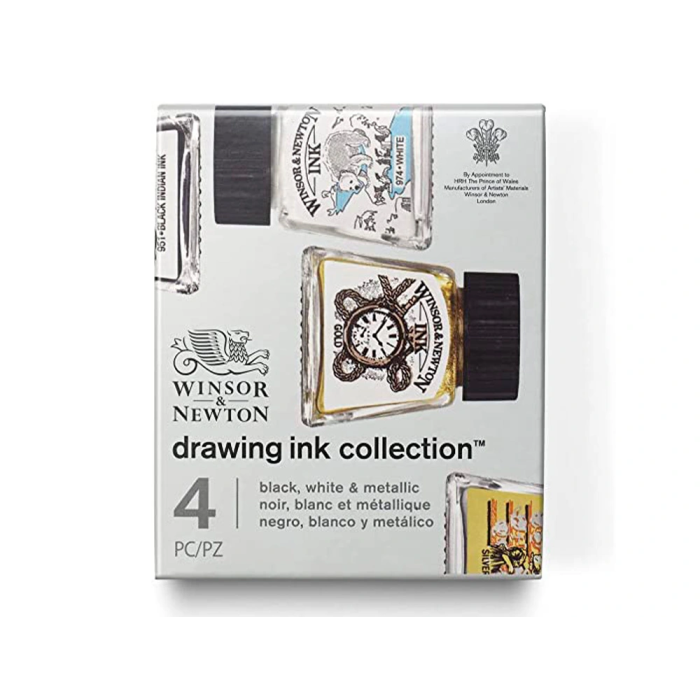 Winsor&newton Tinta Caligrafica Set 4 Botes Colores Metalicos 14 ml 1