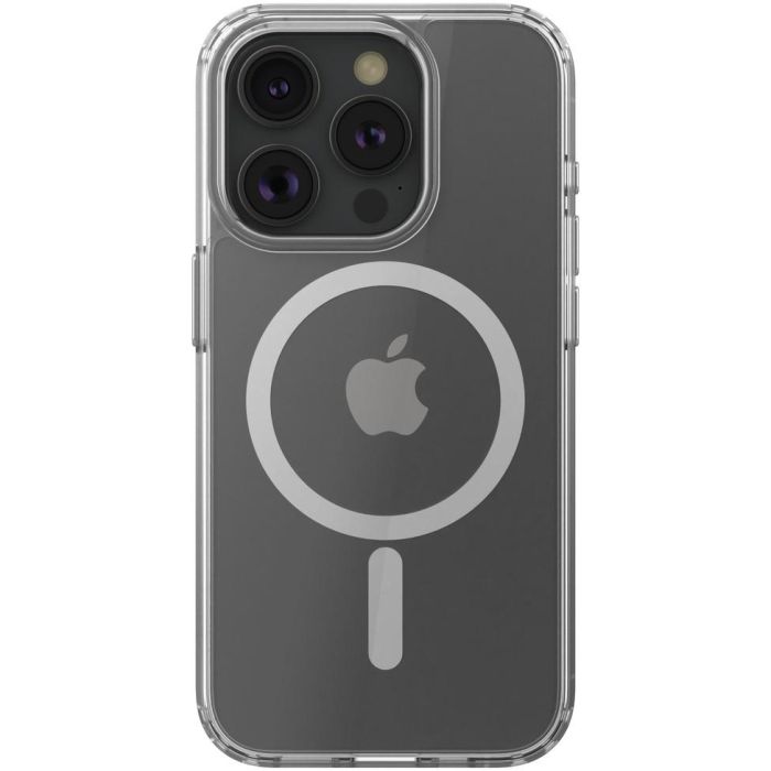 Belkin MSA019BTCL Funda protectora magnética transparente para iPhone 15, compatible con MagSafe, resistente a la luz UV y con bordes elevados 1