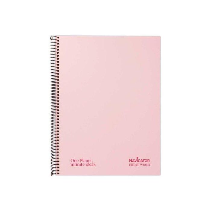 Bloc Navigator Micro.Tapa Extra A4+ 120H Horizontal 80G 5 Col. Banda Pastel Rosa 5 unidades