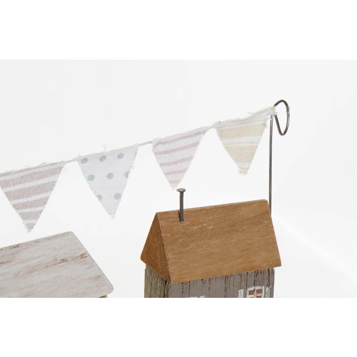 DKD Home Decor Figuras Decorativas de Casas Estilo Alpino MDF Natural y Blanco 7x21x20 cm Set de 2 Unidades 1 DKD Home Decor Figuras Decorativas de Casas Estilo Alpino MDF Natural y Blanco 7x21x20 cm Set de 2 Unidades 1