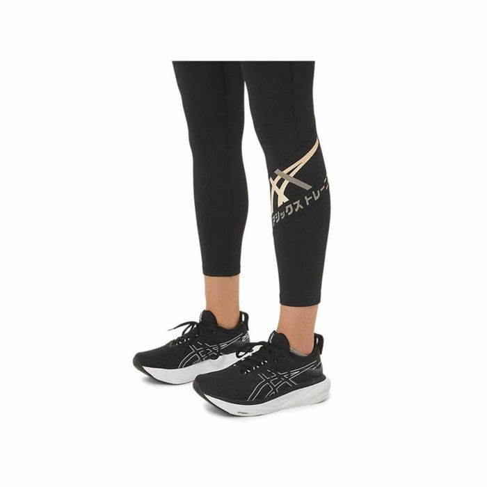Mallas Deportivas de Mujer Asics Tiger 7/8 Negro 2