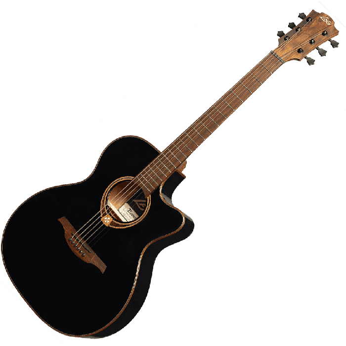 LAG Guitarra Acústica Auditorium Cutaway Tramontane 118 A/E Electroacústica Negra 3