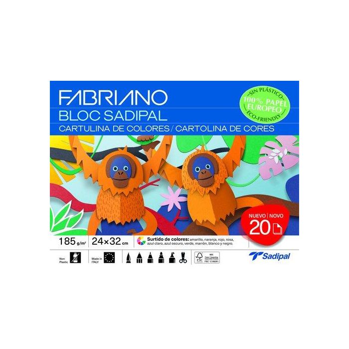 Bloc Sadipal Manual. 20H. Cart. Colores