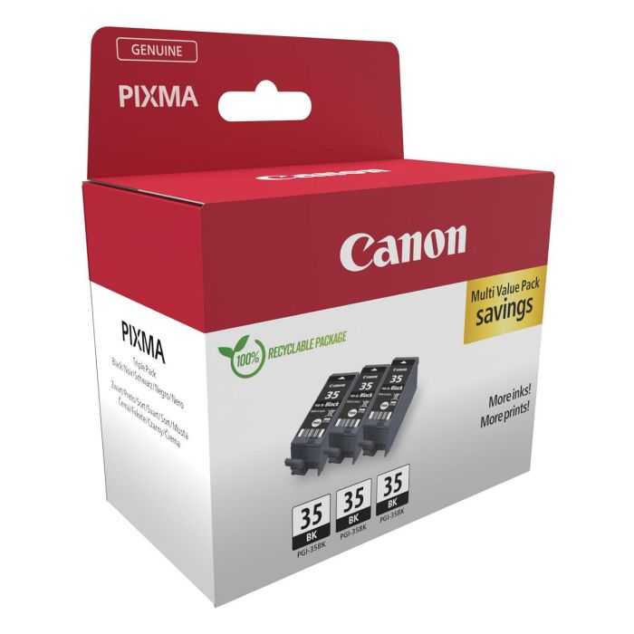 Canon Tinta Negra PGI-35 1509B028 Multipack x3 Cartuchos Originales para PIXMA iP100, iP110, TR150 1 Canon Tinta Negra PGI-35 1509B028 Multipack x3 Cartuchos Originales para PIXMA iP100, iP110, TR150 1
