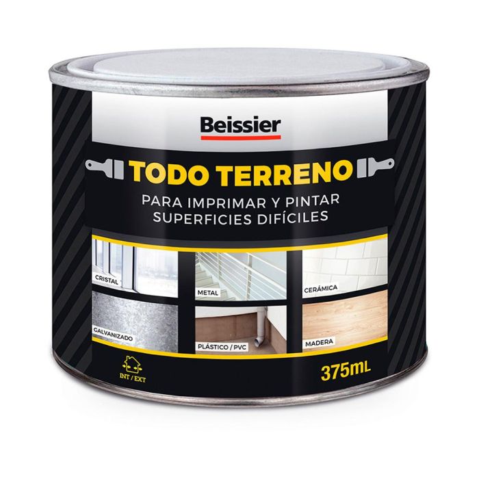 Beissier Todo Terreno Blanco 375ml - Pintura e Imprimación para Cualquier Superficie, Anticorrosivo, Secado Rápido, 34055-012 Beissier Todo Terreno Blanco 375ml - Pintura e Imprimación para Cualquier Superficie, Anticorrosivo, Secado Rápido, 34055-012