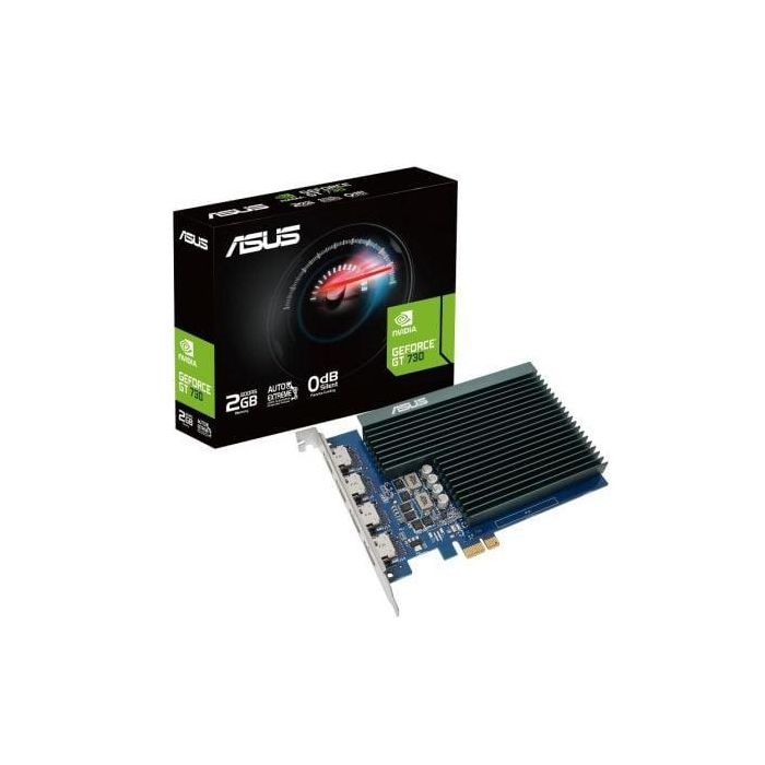 Asus 90YV0H20-M0NA00 Tarjeta Gráfica NVIDIA GeForce GT 730 2GB GDDR5 64 bits PCIe 2.0 384 CUDA Cores Resolución 4K HDMI Asus 90YV0H20-M0NA00 Tarjeta Gráfica NVIDIA GeForce GT 730 2GB GDDR5 64 bits PCIe 2.0 384 CUDA Cores Resolución 4K HDMI