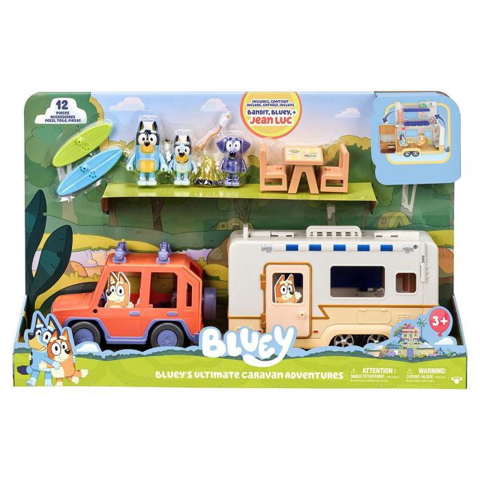 MOOSE 13096 Set Cruiser y Campervan Bluey con 3 Figuras – Juguete Transformable para Niños +3 Años 2