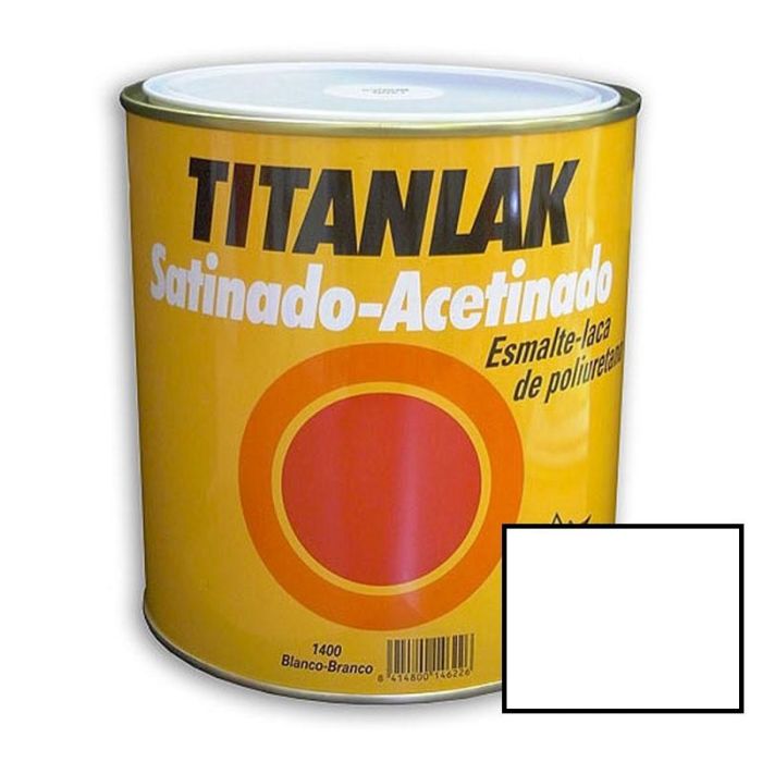 Titan 1400 Esmalte Laca Titanlak Sintético Industrial Alquídico Blanco 750ml Secado Rápido para Acero, Metales, Verjas, Radiadores