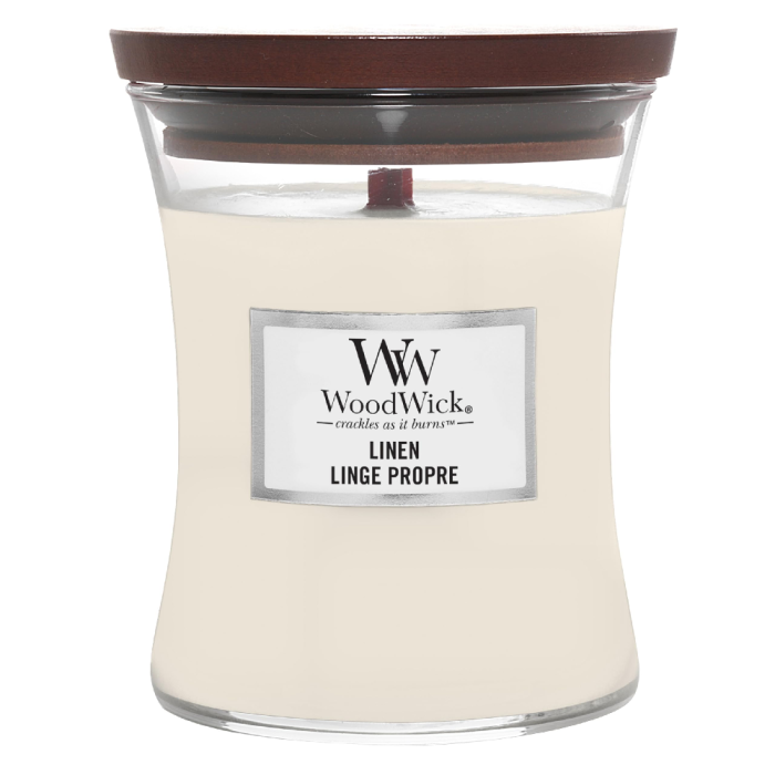 Woodwick Core Medium Linen Vela Aromática Grande 658 gr