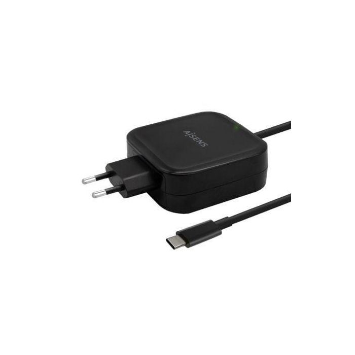 Aisens Cargador USB-C 65W PD3.0 QC3.0 con Cable 1.2M Negro 1