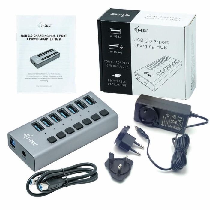 Hub USB i-Tec U3CHARGEHUB7 3 Hub USB i-Tec U3CHARGEHUB7 3