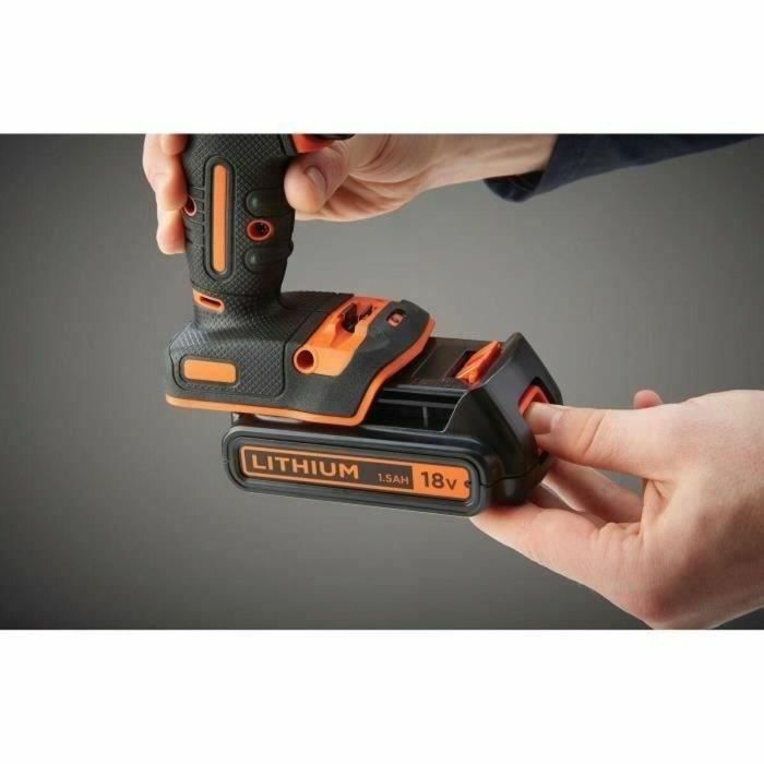 Black + Decker BDCHD18C2TA-QW Taladro de impacto 18 V con 2 baterías 2 Black + Decker BDCHD18C2TA-QW Taladro de impacto 18 V con 2 baterías 2