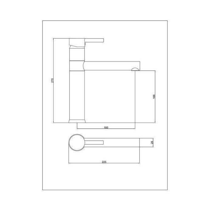 Mezclador de lavabo cromado MANDALAY 1