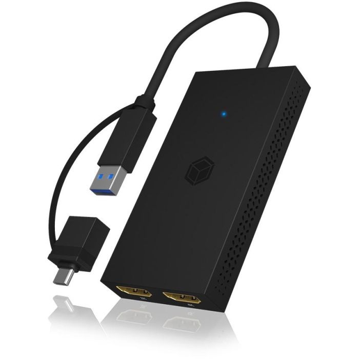 Splitter 2xHDMI > USB (BU-ST) + USB > USB-C (BU-ST) Adapter ICY BOX Black 2