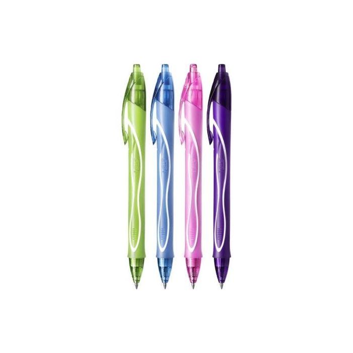 Bic Caja Bolígrafos Tinta De Gel Retráctil Gel-Ocity Quick Dry 4 Colores Surtidos -12U- 2 Bic Caja Bolígrafos Tinta De Gel Retráctil Gel-Ocity Quick Dry 4 Colores Surtidos -12U- 2