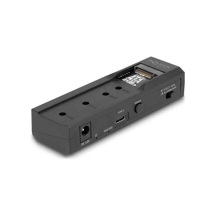 DELOCK Adaptador USB Type-C para SSD M.2 o SATA SSD/HDD, USB 3.2 Gen 2 (10 Gbps), Conector Realtek RTL9210B, Incluye Cable USB-C y Fuente 0 DELOCK Adaptador USB Type-C para SSD M.2 o SATA SSD/HDD, USB 3.2 Gen 2 (10 Gbps), Conector Realtek RTL9210B, Incluye Cable USB-C y Fuente 0