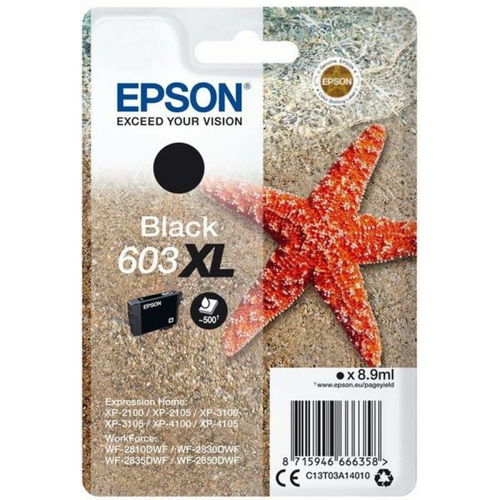 Cartucho de Tinta Original Epson 603 XL Negro (10 Unidades) 1