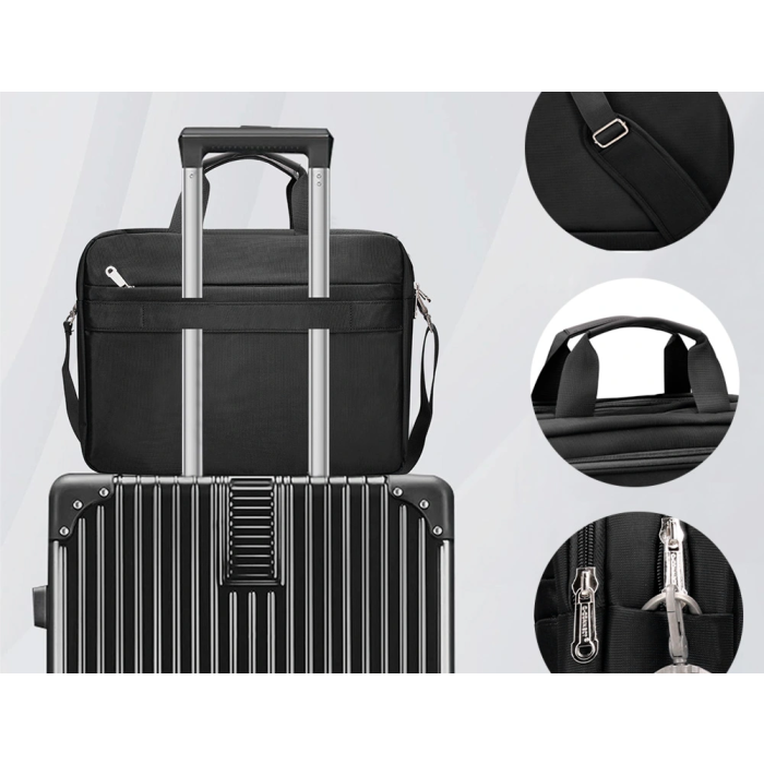 Q-connect Maletín para Portátil 15,5" Negro con 1 Asa y 1 Bolsillo Exterior, 390x310x120mm 9 Q-connect Maletín para Portátil 15,5" Negro con 1 Asa y 1 Bolsillo Exterior, 390x310x120mm 9