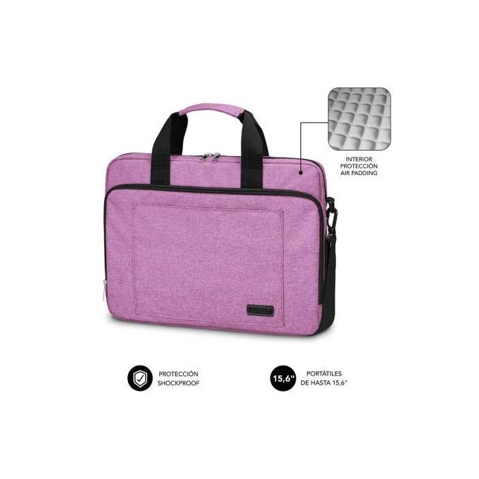 SUBBLIM Maletin Rosa para portatil de 15,6? con proteccion total Air Padding