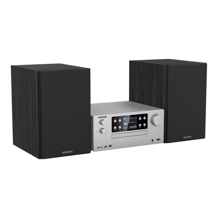 Kenwood M-925DAB-S Microcadena con Radio DAB+ y Bluetooth 5.0, USB, 50W RMS, Altavoces 2 vías, Color Negro y Plata Kenwood M-925DAB-S Microcadena con Radio DAB+ y Bluetooth 5.0, USB, 50W RMS, Altavoces 2 vías, Color Negro y Plata