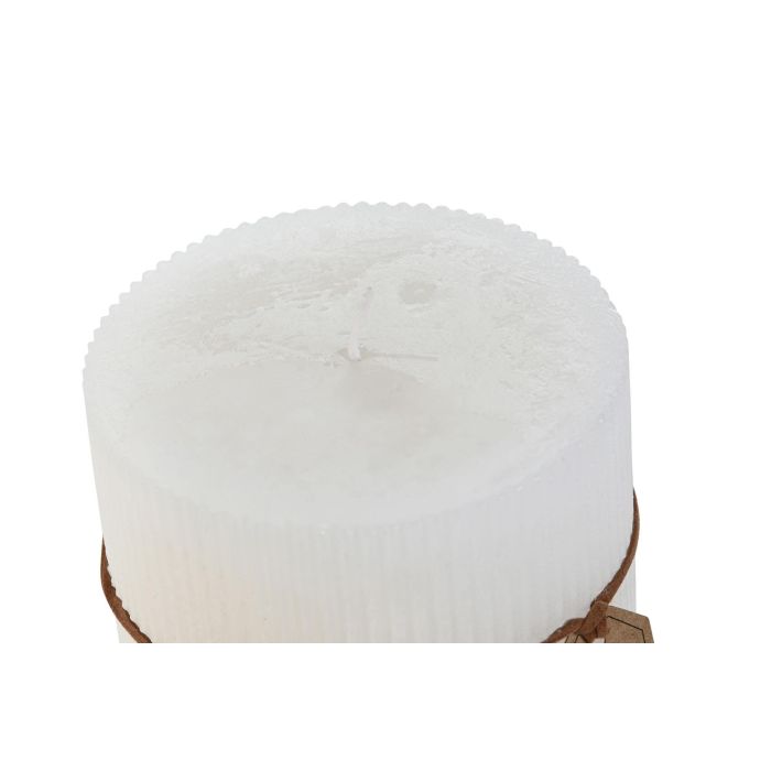 DKD Home Decor Vela de Cera perfumada Algodón Blanca Rayada 98h Basic 10x14x10 cm 910gr Pack 6 Unidades para Decoración Hogar 2