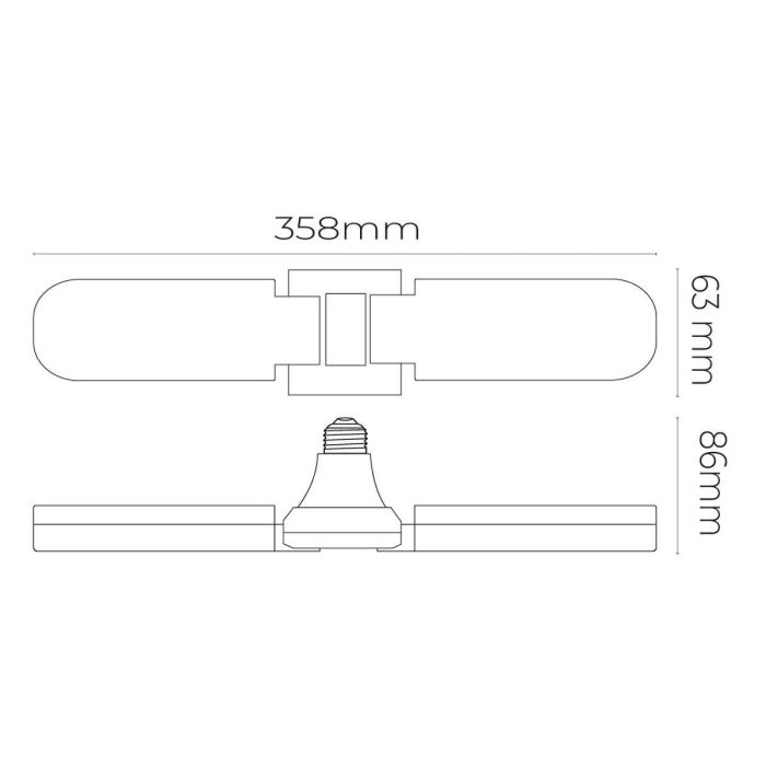 Bombilla LED EDM 98908 15 W E27 1521 Lm 35,5 x 6,3 x 8,6 cm Multidireccional (6500 K) 2