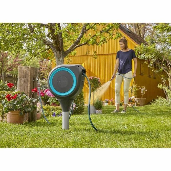 Gardena Enrollador de Manguera Automático RollUp S 15m (11mm Ø) Rebobinado Auto, Antitorsión, Antibloqueo, Kit Listo Usar - Raya Azul 2 Gardena Enrollador de Manguera Automático RollUp S 15m (11mm Ø) Rebobinado Auto, Antitorsión, Antibloqueo, Kit Listo Usar - Raya Azul 2