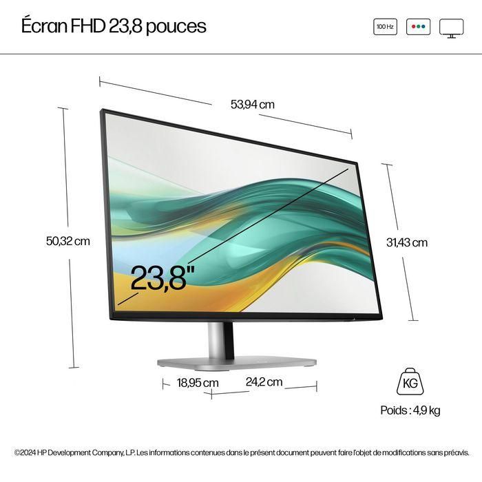 HP 524pf Monitor Series 5 Pro de 23.8 pulgadas FHD para trabajo, con claridad visual, confort ajustable y diseño moderno 10 HP 524pf Monitor Series 5 Pro de 23.8 pulgadas FHD para trabajo, con claridad visual, confort ajustable y diseño moderno 10
