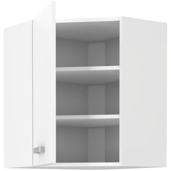 ATLAS Mueble esquinero alto - Decoración blanca - L58x58cm 1 ATLAS Mueble esquinero alto - Decoración blanca - L58x58cm 1