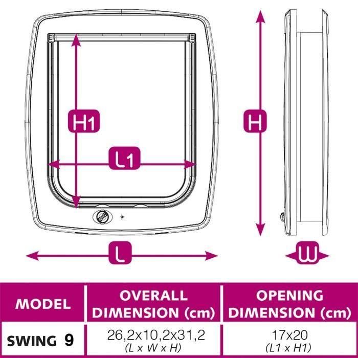 Ferplast Puerta Swing 9 Set Blanco 3 Ferplast Puerta Swing 9 Set Blanco 3