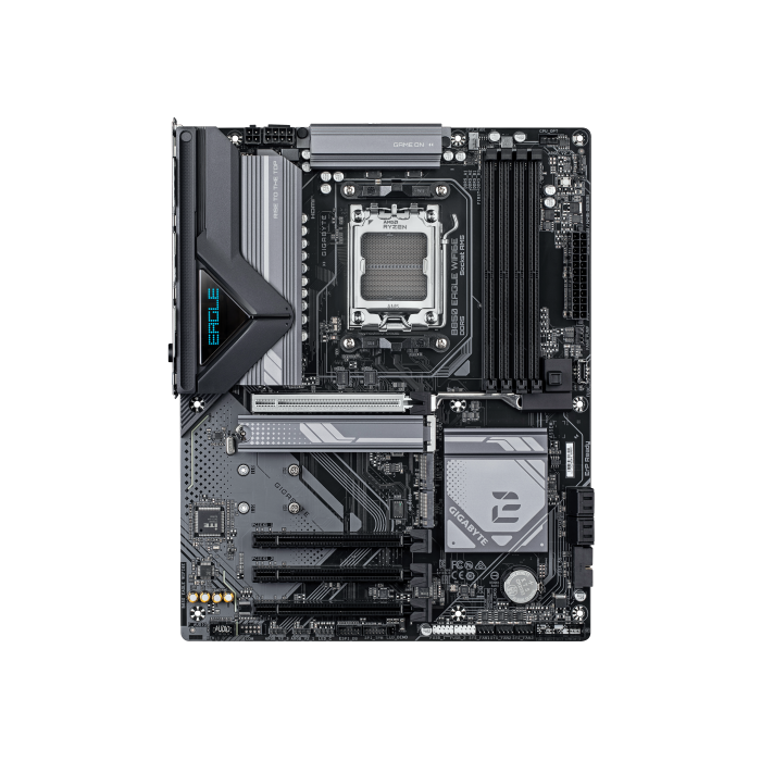 GIGABYTE B850 EAGLE WIFI6E Placa Base - Procesadores AMD Ryzen Serie 9000, VRM digital de 8+2+2 fases, hasta 8200MHz DDR5 (OC), 1xPCIe 5.0 + 2xPCIe 4.0 M.2, LAN GbE, WiFi 6E, USB 3.2 Gen 2 1 GIGABYTE B850 EAGLE WIFI6E Placa Base - Procesadores AMD Ryzen Serie 9000, VRM digital de 8+2+2 fases, hasta 8200MHz DDR5 (OC), 1xPCIe 5.0 + 2xPCIe 4.0 M.2, LAN GbE, WiFi 6E, USB 3.2 Gen 2 1