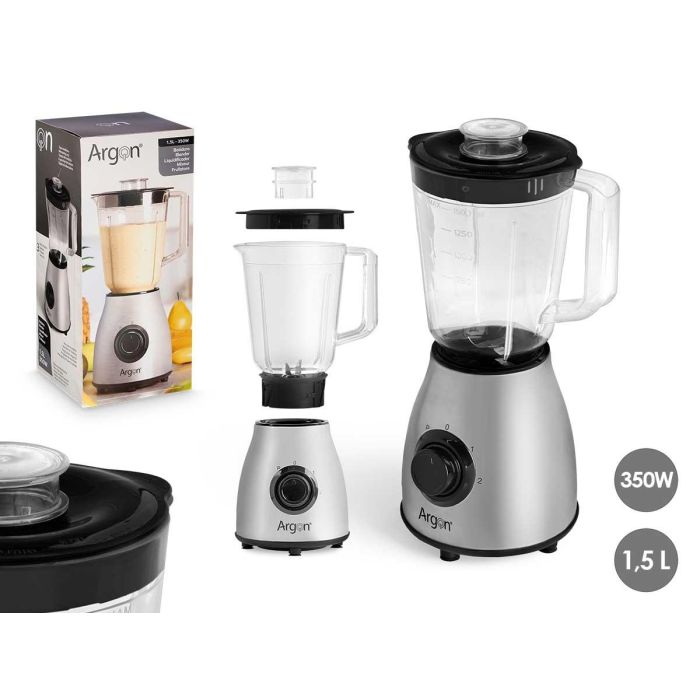 Batidora de vaso Argon 350W 1.5L acero inoxidable, 20x39x17 cm (6 Unidades) 0 Batidora de vaso Argon 350W 1.5L acero inoxidable, 20x39x17 cm (6 Unidades) 0