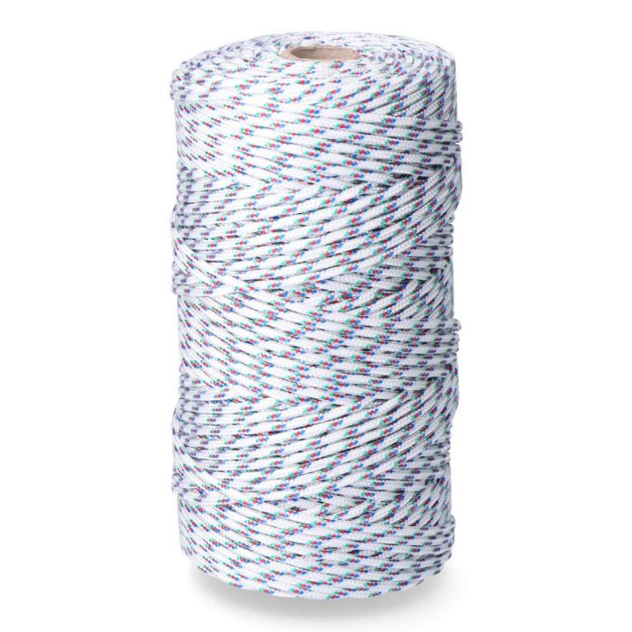 Cordón trenzado polipropileno tricolor, calibre 5 mm x 200 m Cordón trenzado polipropileno tricolor, calibre 5 mm x 200 m