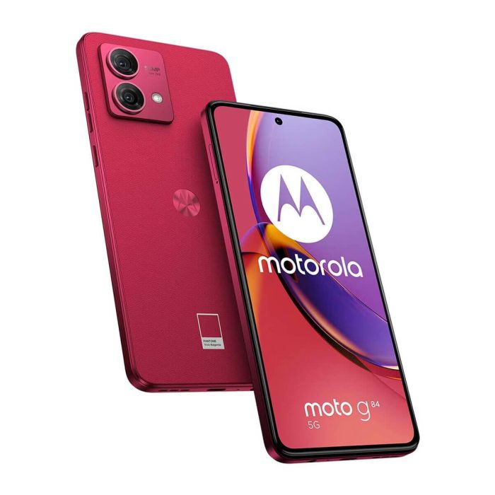 Motorola Moto G84 5G, 6.5" pOLED 120Hz, Snapdragon 695 5G, 8GB RAM, 256GB, Cámara 50MP OIS, Dual SIM, 5000mAh, Android 13, Rojo 4 Motorola Moto G84 5G, 6.5" pOLED 120Hz, Snapdragon 695 5G, 8GB RAM, 256GB, Cámara 50MP OIS, Dual SIM, 5000mAh, Android 13, Rojo 4
