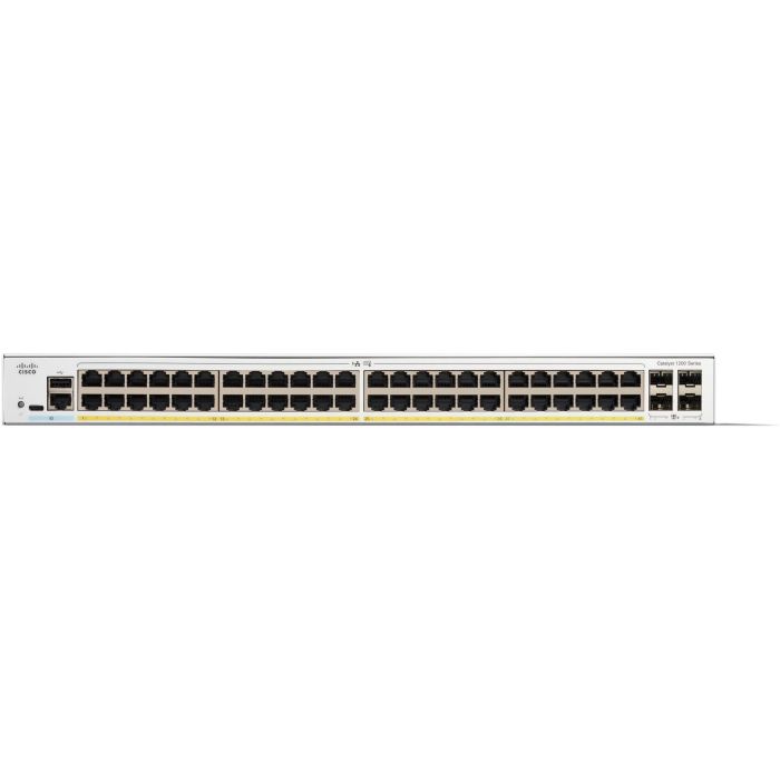 Cisco C1200-48P-4X Catalyst 1200 Switch Gestionado L2/L3 con 48 Puertos Gigabit Ethernet PoE y 4 Puertos SFP+ 1