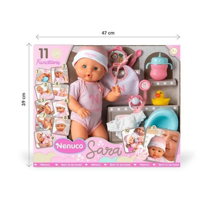 Nenuco Muñeco Sara 11 funciones 35 cm para +2 años Nenuco Muñeco Sara 11 funciones 35 cm para +2 años