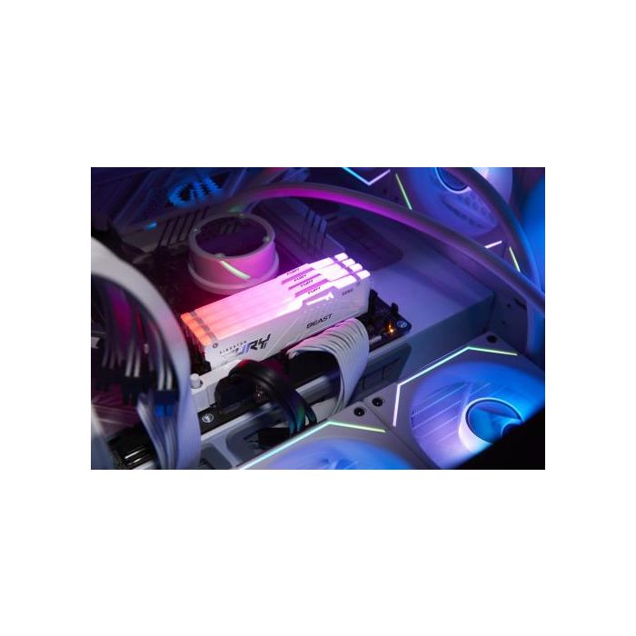 Memoria Kingston 16Gb 6000Mt/S Ddr5 Cl30 Fury Beast White Rgb Xmp - KF560C30BWA-16 6