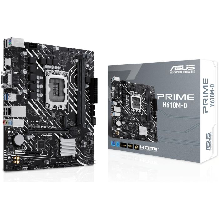 ASUS PRIME H610M-D Placa Base Intel LGA 1700, H610, DDR5, 96GB, VGA+HDMI, 4SATA3, 1M.2, USB-C, Micro ATX - 90MB1G80-M0EAY0 0 ASUS PRIME H610M-D Placa Base Intel LGA 1700, H610, DDR5, 96GB, VGA+HDMI, 4SATA3, 1M.2, USB-C, Micro ATX - 90MB1G80-M0EAY0 0