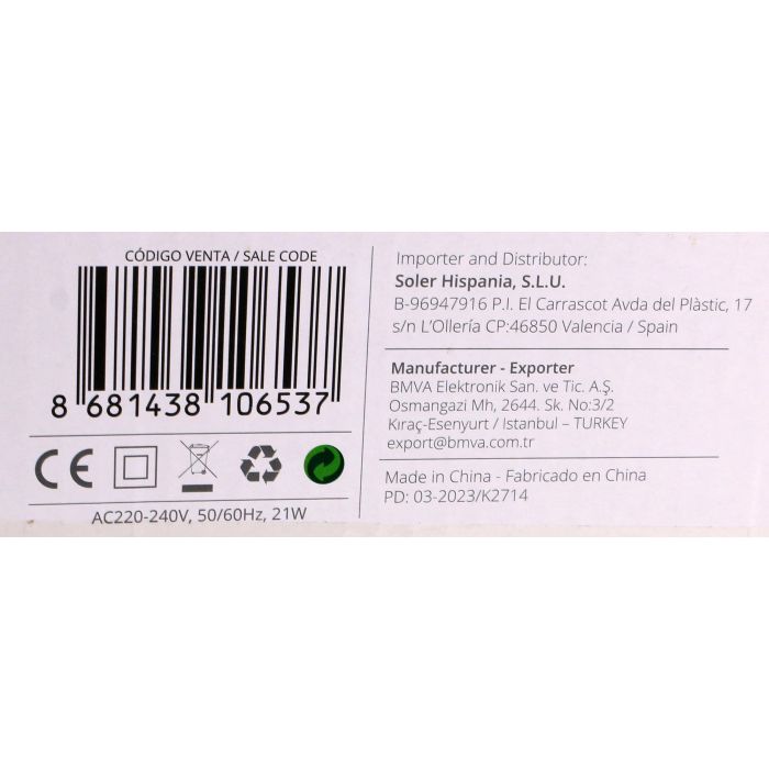 Ventilador Inde 27 cm 2 velocidades - 21W (4 Unidades) 7 Ventilador Inde 27 cm 2 velocidades - 21W (4 Unidades) 7