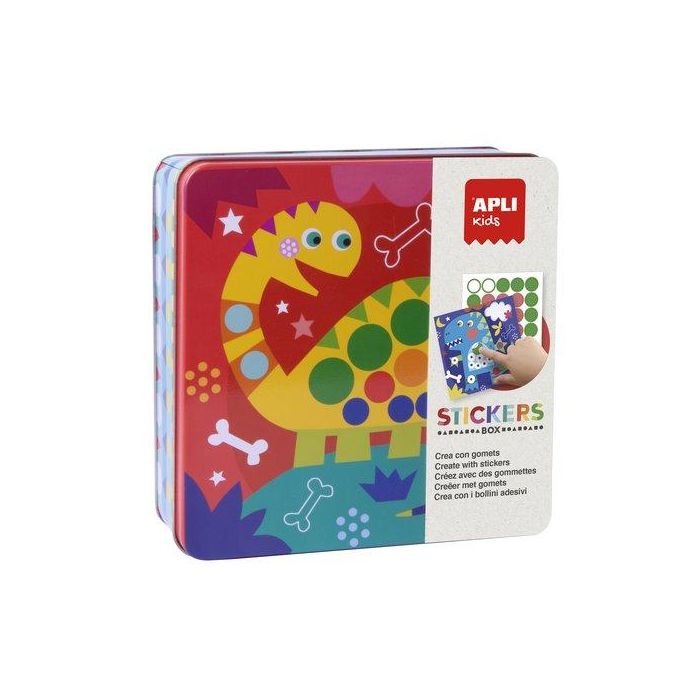 Stickers Game Rs Apli Kids Caja Metalica Dino