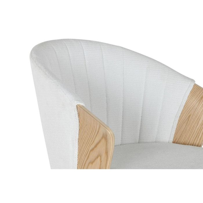 Silla Scandi DKD Home Decor Blanco 57.5 x 75 x 60 cm 2