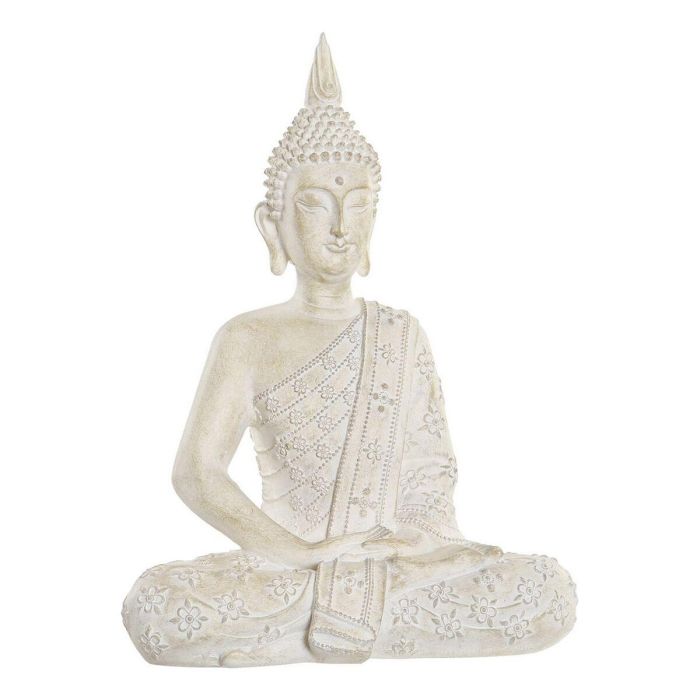 Figura Decorativa DKD Home Decor Buda Blanco Resina (30 x 17 x 41 cm) 2