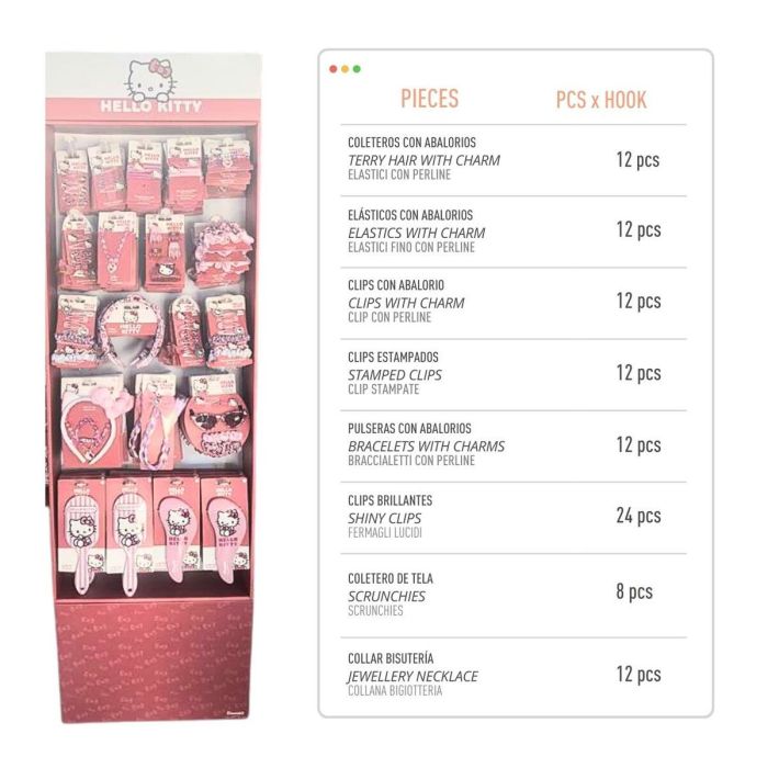 Clips para Pelo Hello Kitty Rosa 5