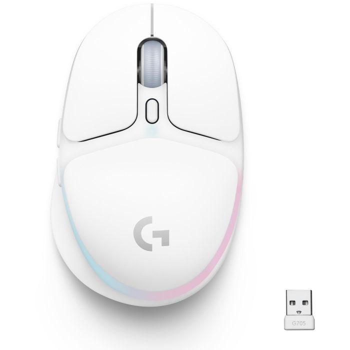 Logitech G705 Ratón Gaming Inalámbrico LIGHTSPEED Blanco, 8200 ppp, 6 Botones Programables, Recargable para PC y Mac 4
